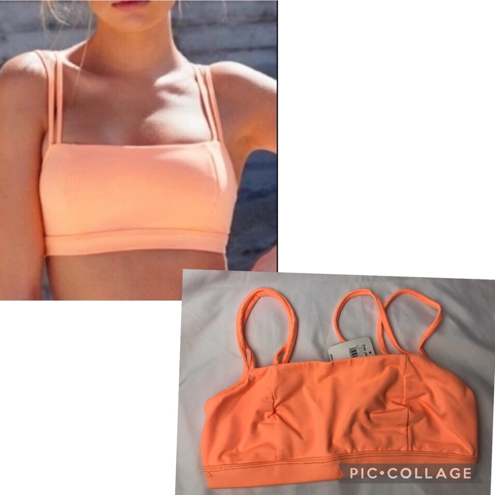 FREE PEOPLE Idris Solid Bra Peach Horizon XS